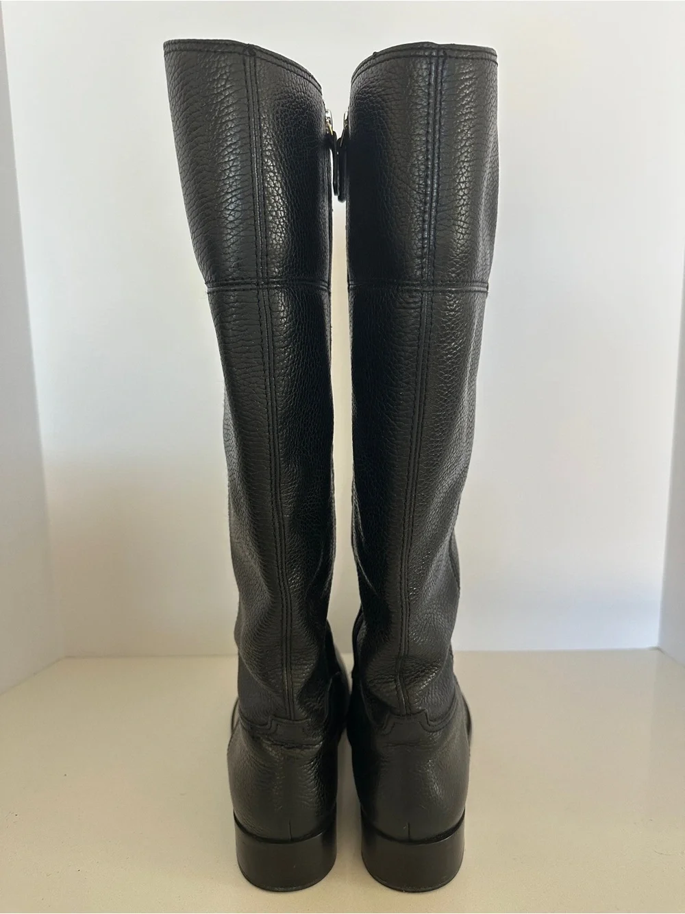 Tory Burch Jolie Leather Riding Boots Size 9.5 Black